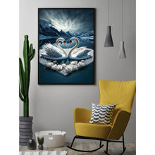 Lade das Bild in den Galerie-Viewer, Kreativset GOLDEN Diamond Painting zubehör bilder Weihnachten ( Schwanensee)
