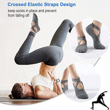 Lade das Bild in den Galerie-Viewer, GOLDEN Sportsocken rutschfeste Socken Damen für Yoga Pilates Tanz Ballet mit Griffen
