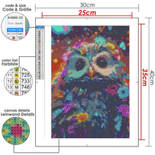 Lade das Bild in den Galerie-Viewer, Kreativset GOLDEN Diamond Painting zubehör bilder Weihnachten ( Bunte Eule)
