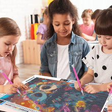 Lade das Bild in den Galerie-Viewer, Kreativset GOLDEN Diamond Painting zubehör bilder Weihnachten ( Bunte Eule)
